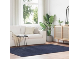 Vidaxl Tapete Shaggy De Pelo Alto Navarra 160x230 Cm Azul-marinho