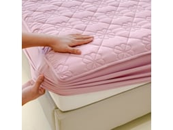 Capa De Colchão , 140x200cm , Serve Para Colchões De 5,1 A 30,5 Cm De Altura. Rosa Hexinyigjly