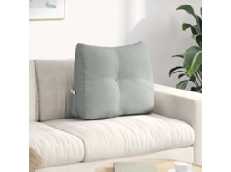 Vidaxl Travesseiro Para Costas Cinzento-claro 60 X 24 X 50 Cm Veludo