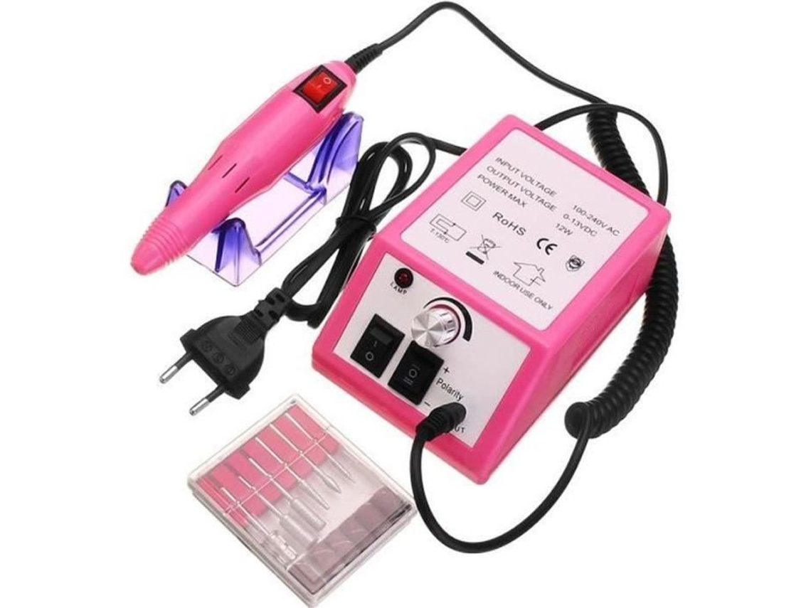 Bt18014-220V Kit de Broca Elétrica Profissional para Unhas 20000 Rpm Manicure Pedicure Prego Plug Ue Rosa YWEI