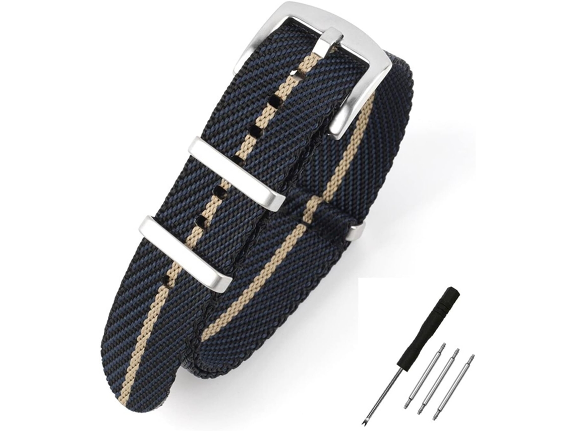 Pulseira de 20 Mm 22 Alta Qualidade Confortável Elegante Tecido Simples Resistente Durável Design 22 Mm