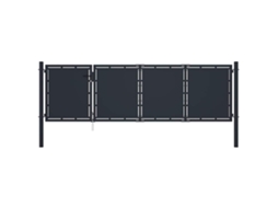 Vidaxl Portão De Jardim Em Aço 350 X 75 Cm Antracite