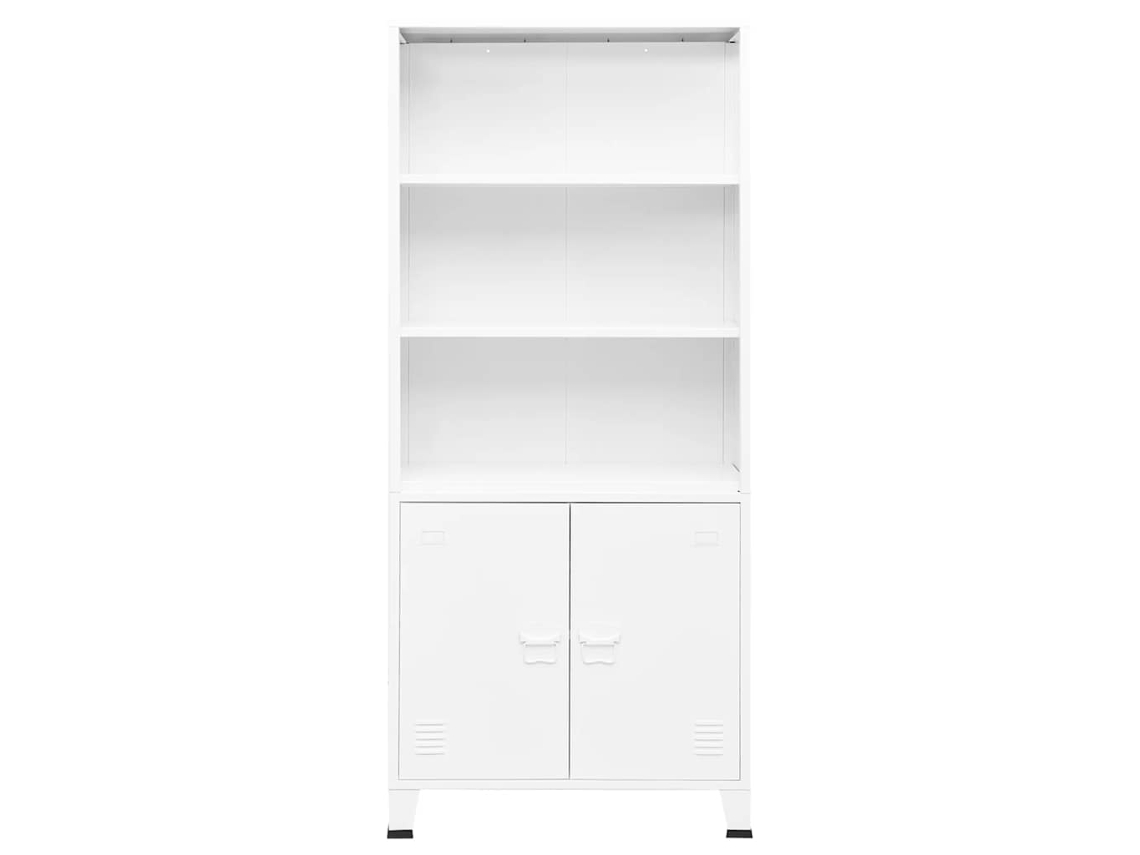 Estante Industrial 80x32x180 Cm Aço Branco MAISON EXCLUSIVE