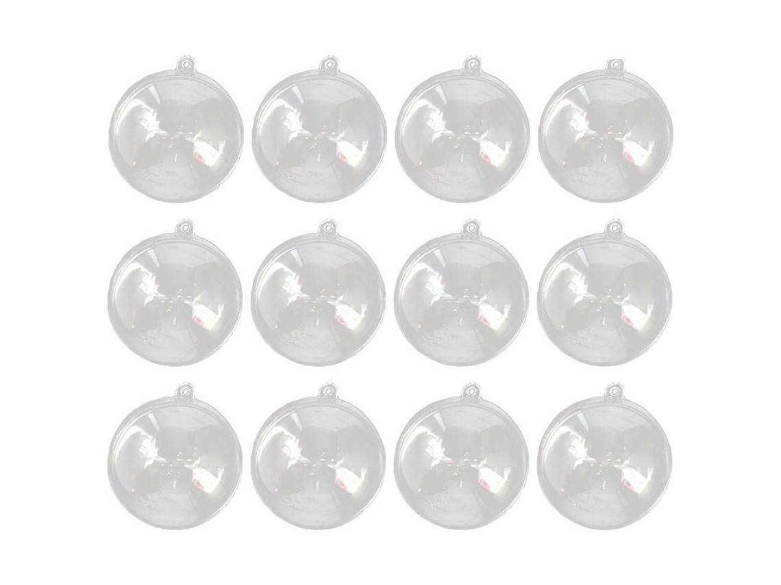 Esferas Plásticas Transparentes Para Decoração De Festas E Natal