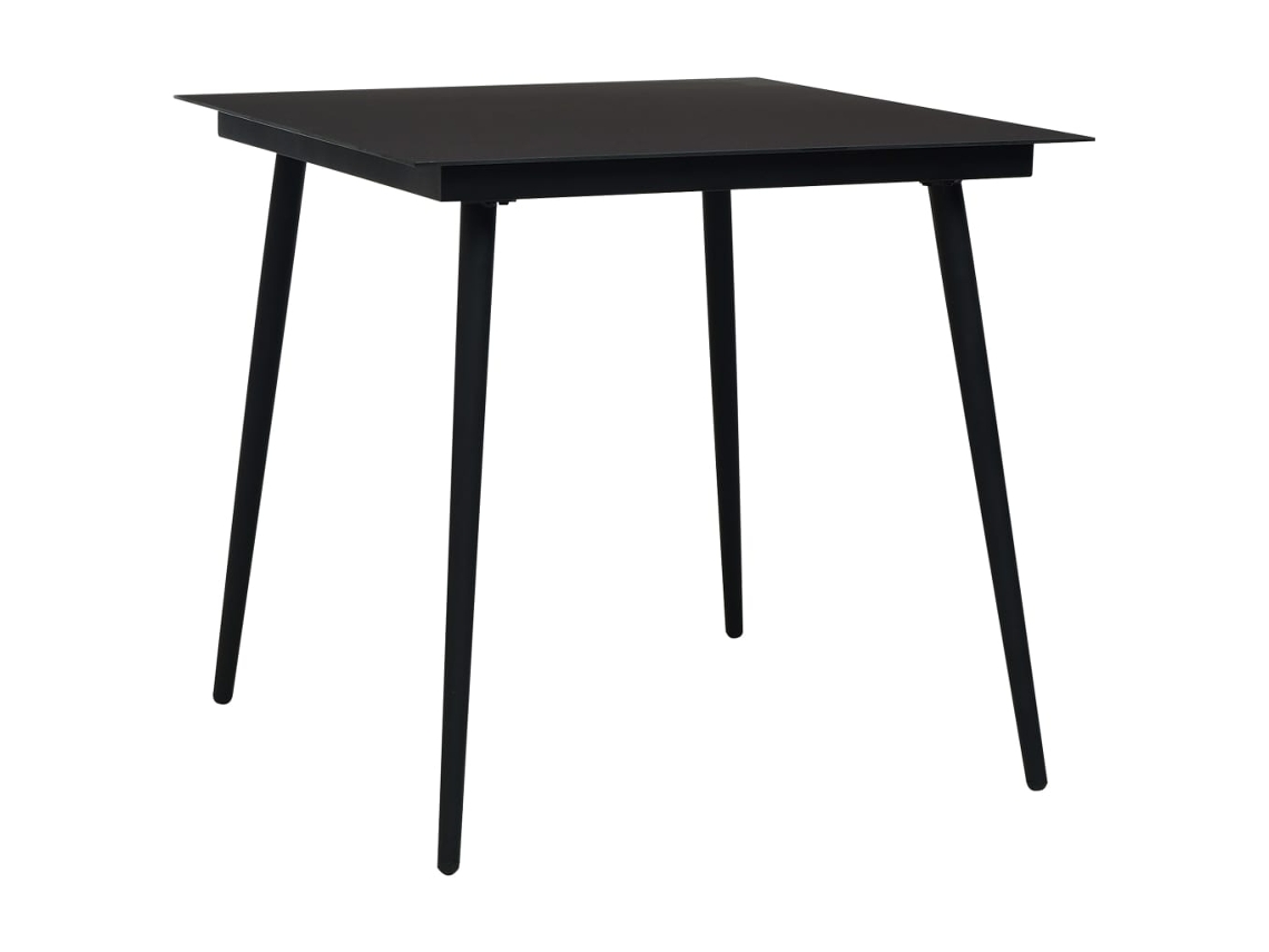 Maison Exclusive - 5 Pcs Conjunto De Jantar P/ Jardim Corda De Algodão E Aço Preto