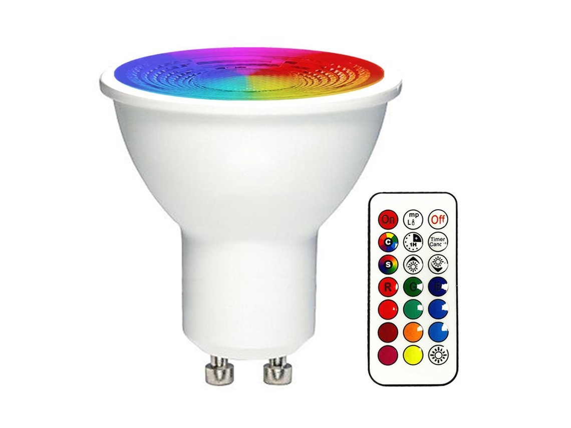 Lâmpada LED GU10 RGBW 3W Controle Remoto | S/MARCA