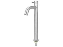 Torneira Misturadora De Cozinha, Água Fria Única Em Aço Inoxidável Com Rosca G1 De 2 Polegadas Para Lavatório, Banheiro E Cozinha