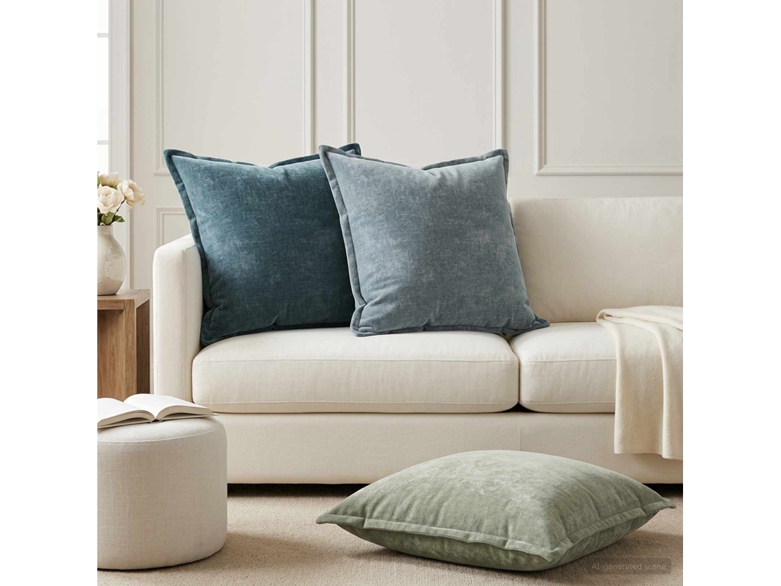 Vidaxl Capa Almofada 6 Unid. Houten Verde 70 X 70 Cm Tecido Chenille