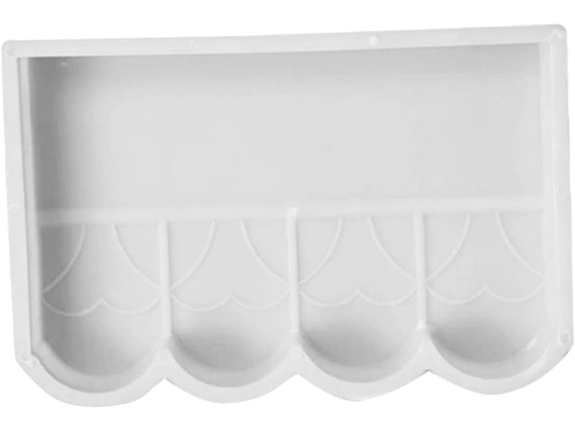 Molde De Plástico Branco Para Concreto, Ideal Para Cercas De Jardim. Fácil De Usar.