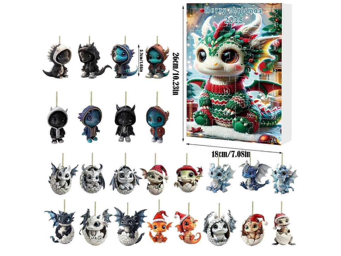 Calendário Do Advento Com Mini Ornamentos Para Árvore De Natal