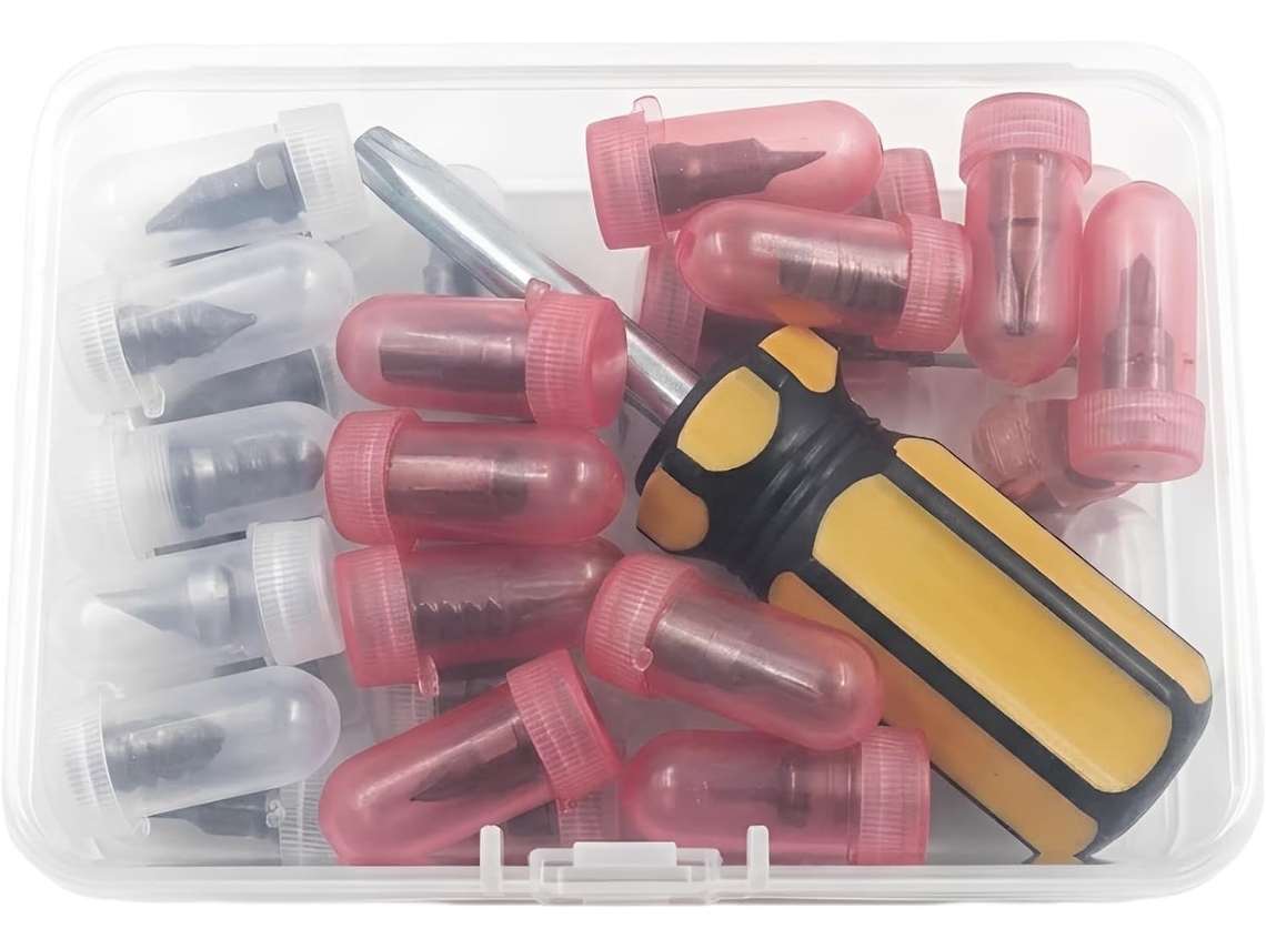 Conjunto De 31 Pregos Reparo Pneus Borracha Para Aspirador Pó, Tamanho Pequeno