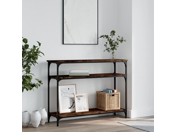 Mesa Consola 100x29x75 Cm Derivados De Madeira Carvalho Fumado Lovely Home