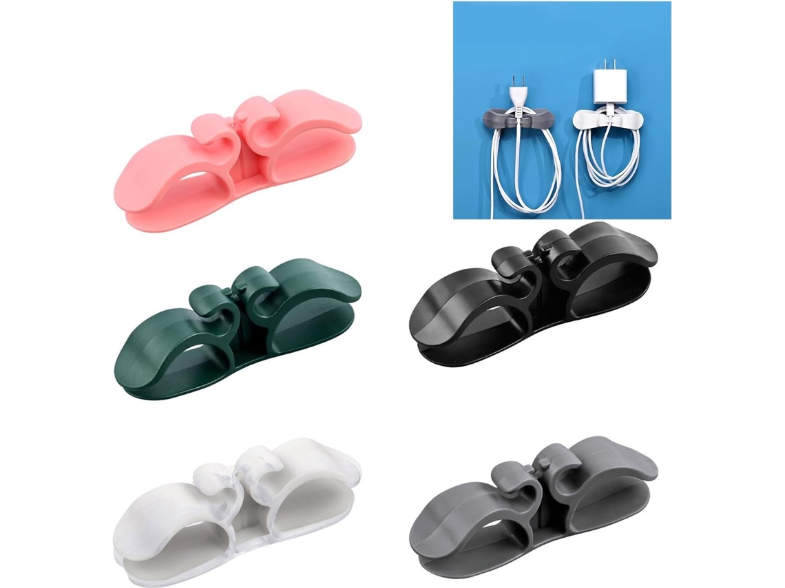 Organizador De Cabos, Conjunto De 5 Suportes Autoadesivos Para Eletrodomésticos Cozinha, Cabos Usb, Cabos De Alimentação, Batedeiras, Cafeteiras