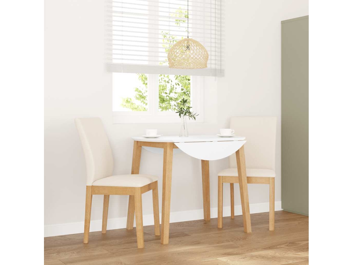 Vidaxl Cadeiras De Jantar Com Almofadões 2 Pcs Madeira Maciça