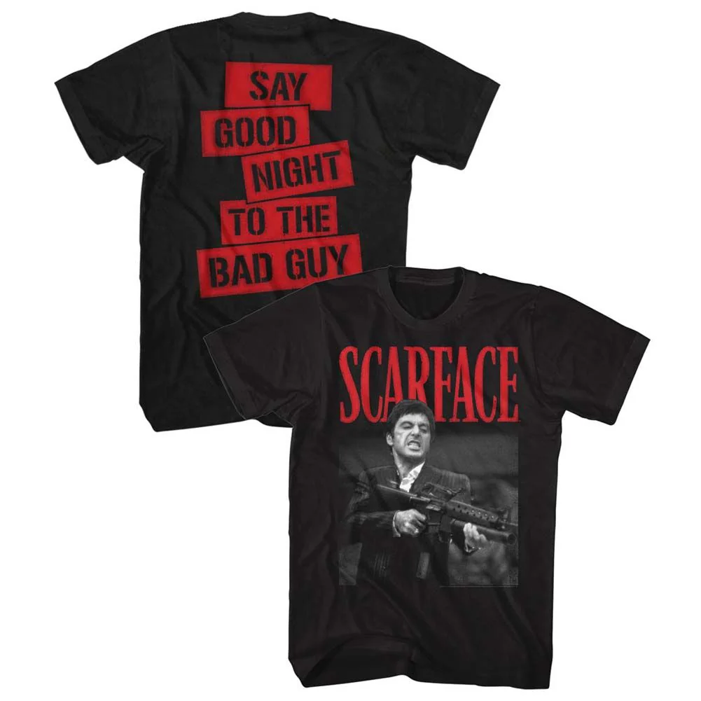 Unisex Adult T-shirt Rockinstone Scarface Movie Dakkadakka Black Sizel