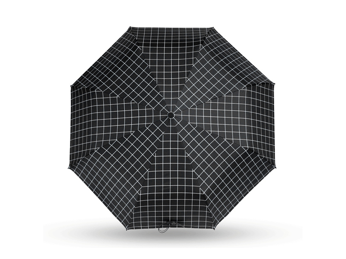 Guarda-chuva automático de dupla função, resistente a raios UV, à prova d'água e resistente ao vento, dobrável, para viagens, preto.