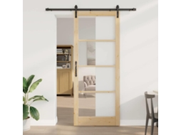 Vidaxl Porta Deslizante Orkdal Natural E Preto 93 X 232 Cm