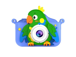 Câmera Dupla Hd Infantil de Desenho Animado YUNZII (blue Parrot High definition Dual Camera, Cartão de Memória Não Incluído)
