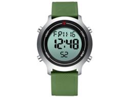 Relógio Digital Eletrônico Masculino Esportivo Pulseira de Silicone Resistente À Água (verde)