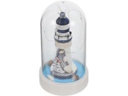 Luminária Noturna Grande De Led Em Formato Farol Mediterrâneo Sob Uma