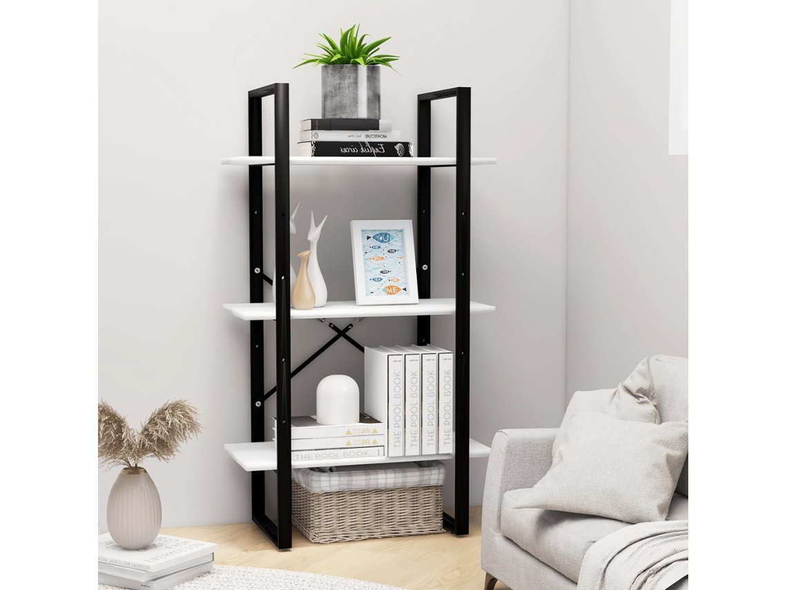 Vidaxl Unidade De Prateleiras 60x30x105 Cm Derivados De Madeira Branco