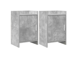Vidaxl Mesas De Cabeceira 2 Pcs Cinzento Cimento 40 X 30 X 60 Cm
