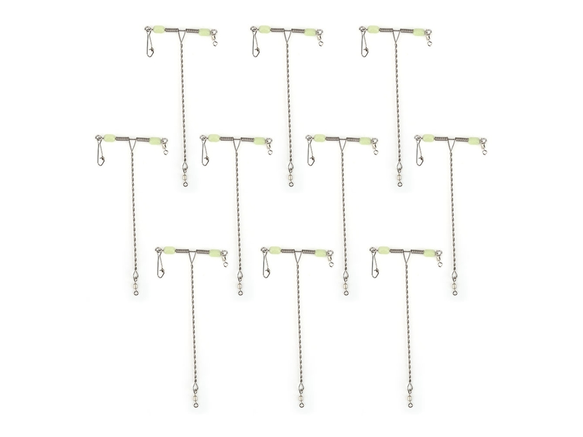 Conector de Pesca T Giratório com Pérolas S/MARCA