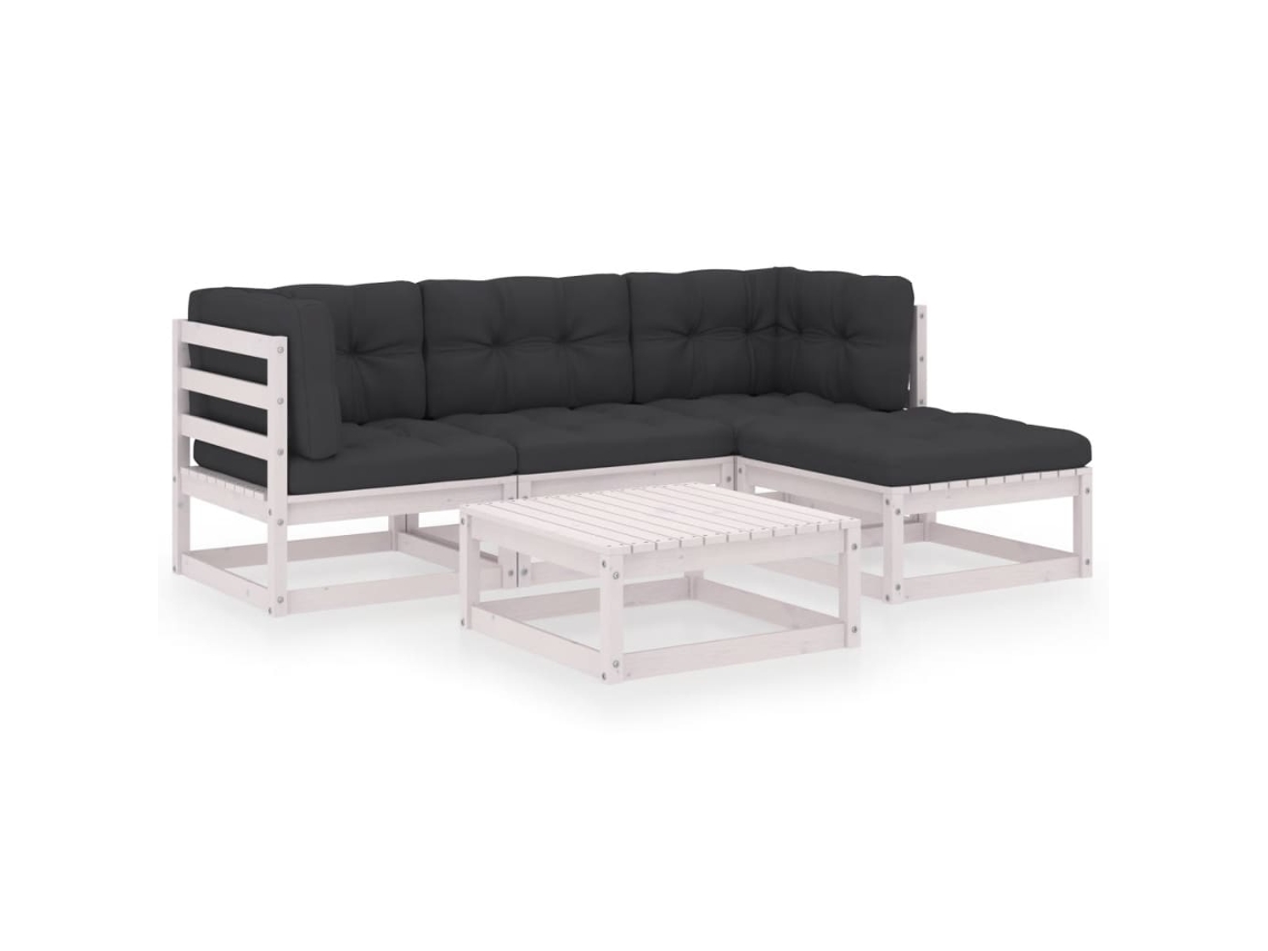 Garden Lounge Set, Garden Lounge Sets Vidaxl Branco Madeira De Pinho (n/a)