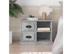 Vidaxl Mesa De Cabeceira 60x35,5x45 Cm Cinzento Cimento