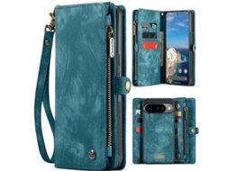 Capa De Couro Tkdaddy Para Google Pixel 10 Pro / Google Pixel 10, Capa Caseme Com Carteira Removível E Alça, Azul
