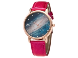 Reloj De Pulsera De Pareja Quartz Casual Con Strass Estrella Rojo Zhoulianfa