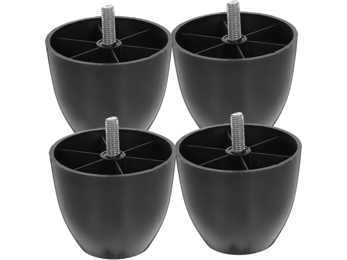 Mipcase Conjunto De 4 Pés Substituição Redondos Para Sofá, Ajustáveis, Em Plástico, Para Móveis, Cadeiras E Mesas