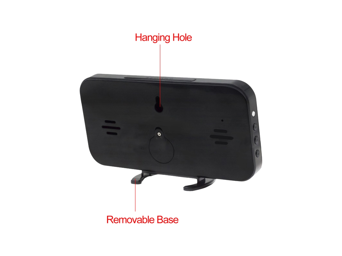 Reloj Despertador Digital Led Con Puertos Usb Dual Modo Dimmer Auto Snooze Espejo Para Dormitorio Oficina