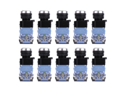 10 Peças Chave Interruptor Botoeira Auto-bloqueio Bem38-11ds Ac/dc24v Luz Verde 1 On 1 Off
