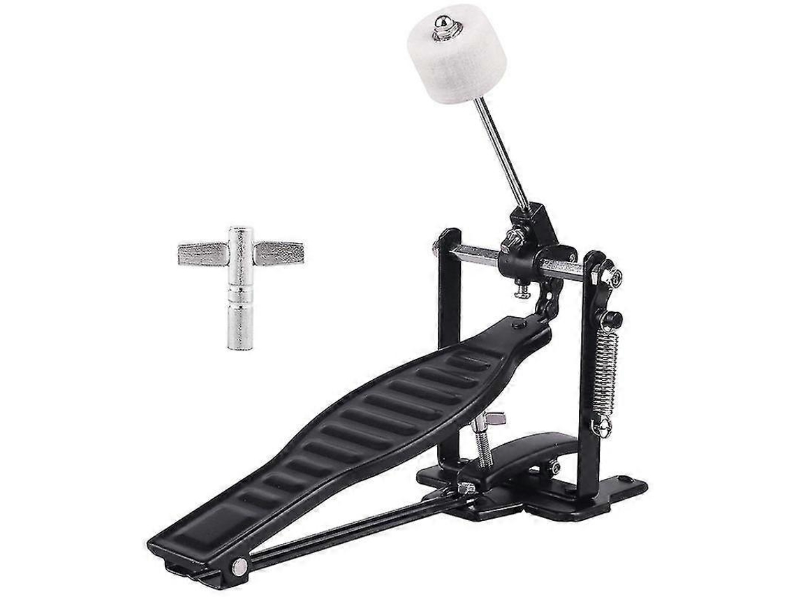 Pedal De Bateria Infantil Em Liga Alumínio Preto Com Suporte, Baquetas E Chave Afinação Aquaforge (fmy)