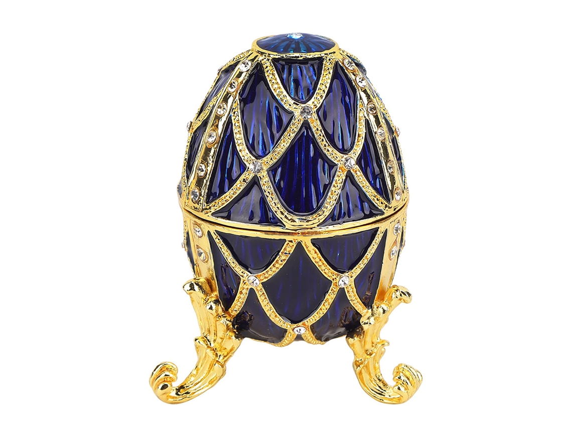 Caixa De Jóias Em Metal Dourado Com Diamantes Artificiais Brilhantes, Enfeite De Páscoa, Decoração Para Casa E Artesanato