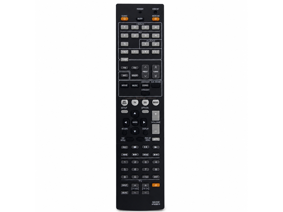 Comando Remoto De Substituição Rav332 Compatível Com Recetores Av Yamaha
