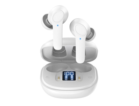 Auriculares Bluetooth True Wireless Ipx6 sem fio à prova d'água com estojo de carregamento incluído branco