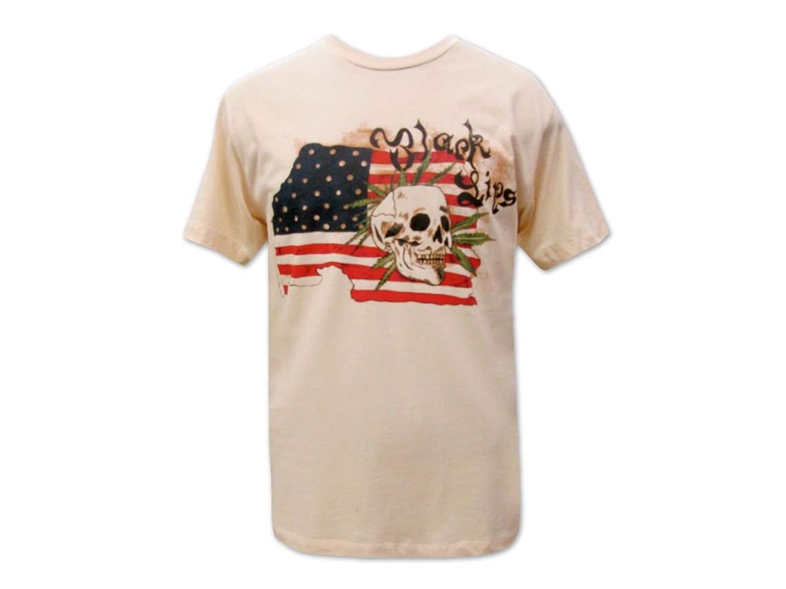 Black Lips Flag T shirt ROCKINSTONE Unisex Adults Best Sellers Size:m