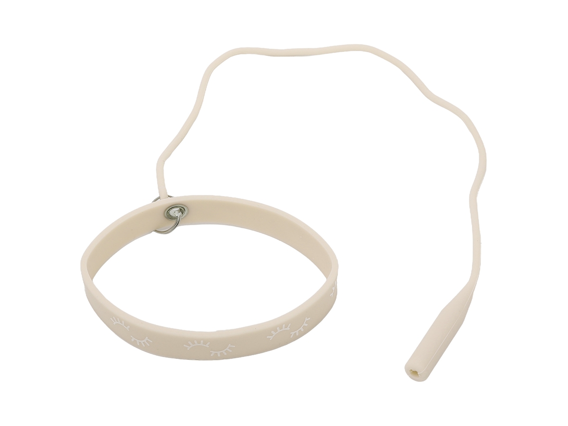 Pulseira Porta Pinça De Cílios Com Protetor De Silicone Anti-estático Para Extensão De Cílios Bege