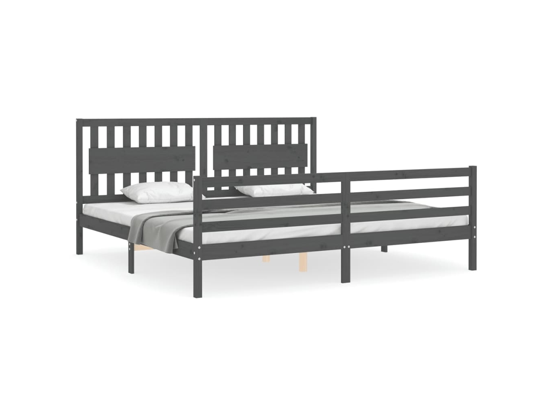 Bed Frame, Bed Frames Vidaxl Cinzeto Madeira (200 X 200 Cm)