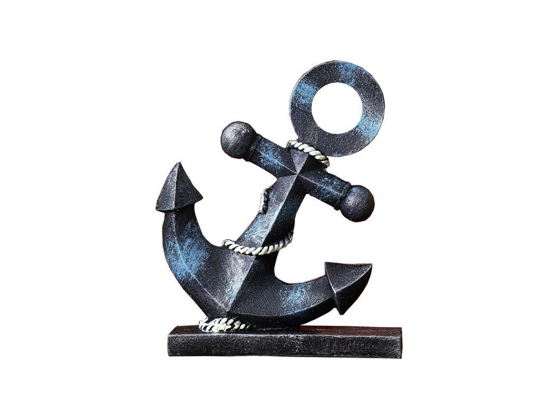 Escultura de âncora náutica decorativa de resina NOVA LINE