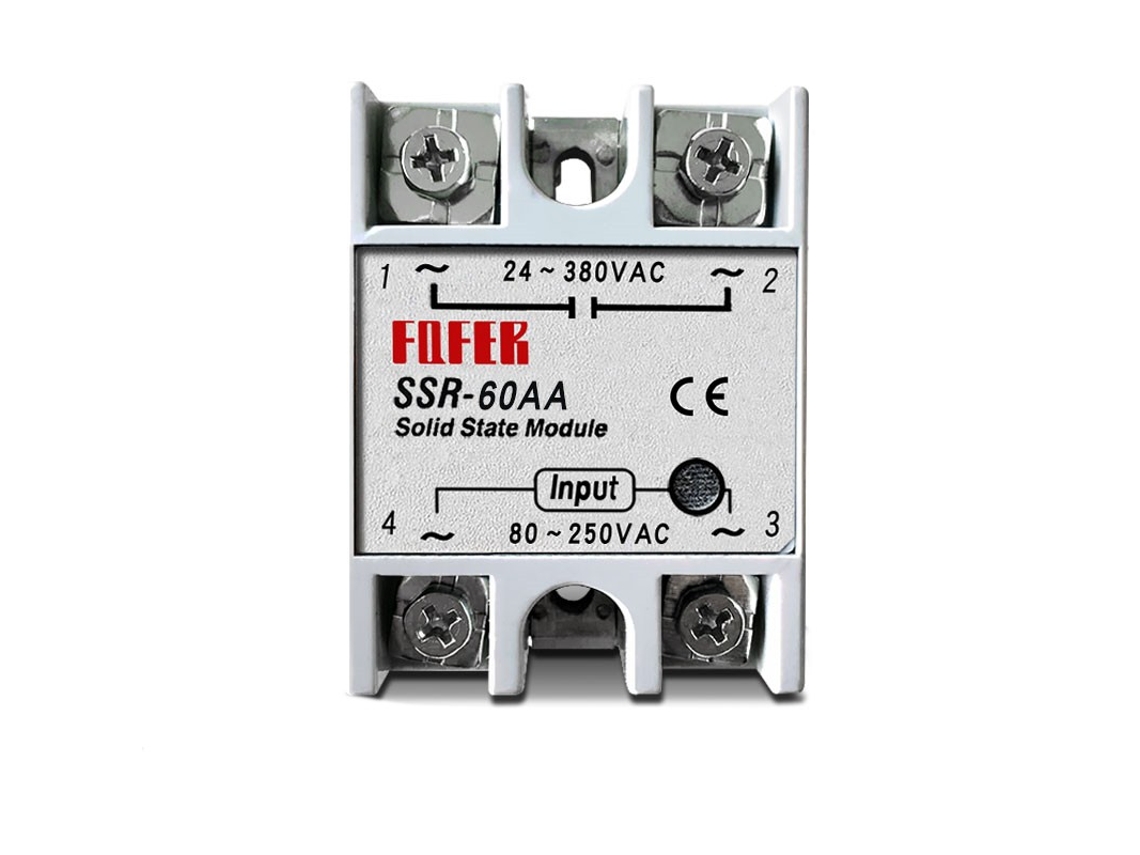 Relé de Estado Sólido Monofásico WEB20 24-380Vac 1Pc 60A Ac-Ac
