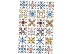 Conjunto De 72 Adesivos Autoadesivos Impermeáveis Com Estampa Vintage De Azulejos.