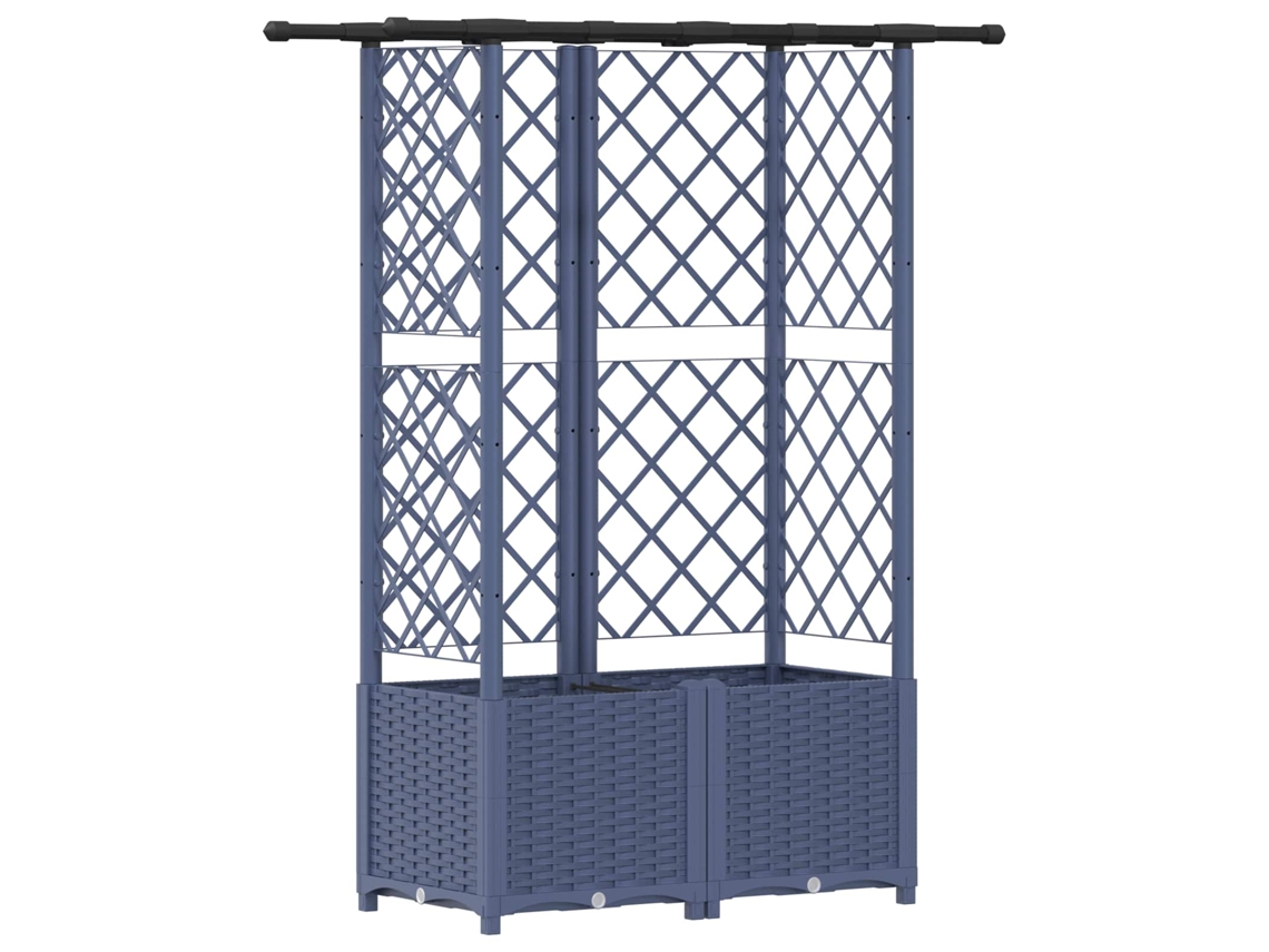 Vidaxl Cama Elevada Com Treliça E Telhado Cinzento 124 X 40 X 138 Cm