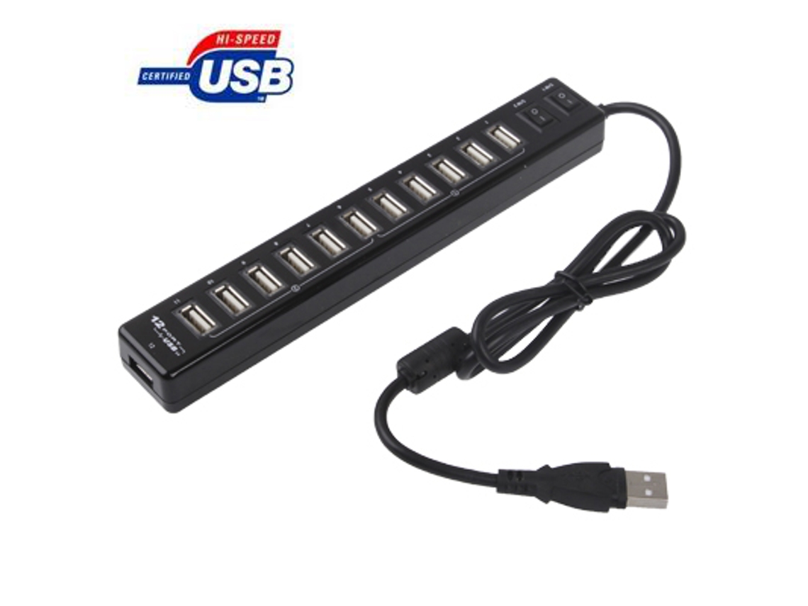 Hub Usb 2.0 De 12 Portas Brilvibera