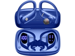 Auscultadores Bluetooth 5.3 JIAPEI com 45h, led, microfone, controle táctil, preto
