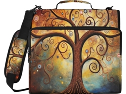 Bolsa Organizadora Cosmic Tree Starry Com Zíper, Resistente À Água E Com Compartimento Laptop, Ideal Trabalho