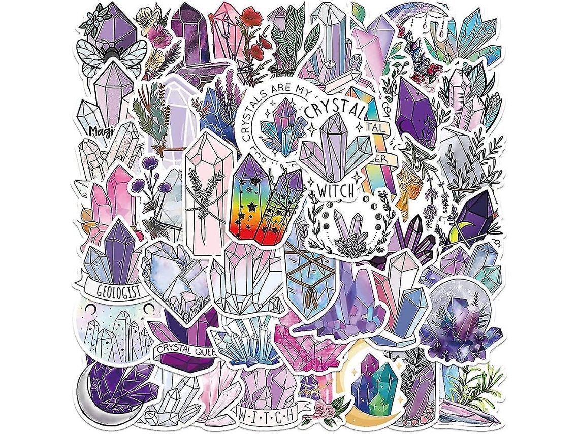 Pacote com 50 adesivos kawaii para scrapbooking, desenhos animados e estética para meninas. Feitos de PVC à prova d'água. Multiuso. Estilo 2.