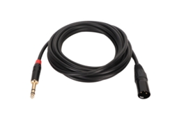 Lurelia Cabo De Áudio Xlr/trs Macho 3 Pinos 6,35 Mm 5 M, Para Microfones, Mixer, Amplificador E Colunas Ativas